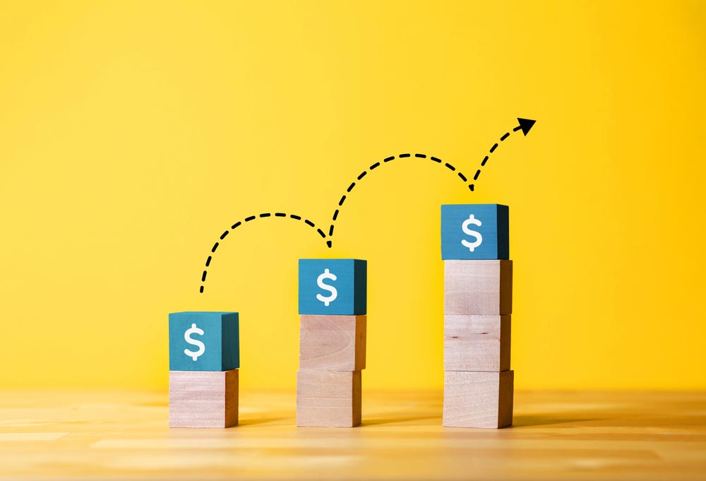 Saving money or profit increase concepts